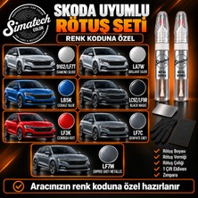 Simatechcolor Skoda LW5Q Lava Blue Uyumlu Çizik Giderici Rötuş Seti