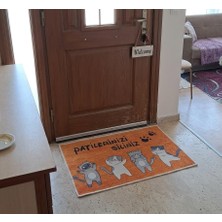 Darkvıa Turuncu Welcome Dekoratif Paspas