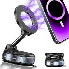 Epilons 360 Dönebilen Ayarlanabilir Araç Içi Tutucu Kullanılabilen Vakumlu K007 Magsafe Telefon Tutucu