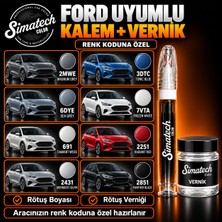 Simatechcolor Ford Lnse Solar Sılver Met. Uyumlu Rötuş Kalemi + Vernik