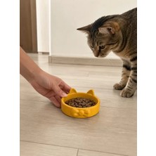 Sh Ticaret Papyon Model Beton Kedi Köpek Mama ve Su Kabı 16 cm Çap - Bronz
