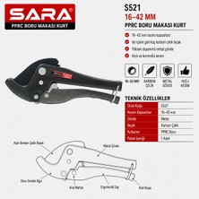 Sara S521 Kurt Pprc Boru Makası – 16–42 mm Kesim Kapasitesi, Metal Gövde