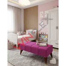 Winflex  Şık ve Fonksiyonel Dekoratif Puf  38X100 cm Fuşya