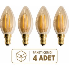 4W Rustik LED Ampul CT-4280 4 Adet