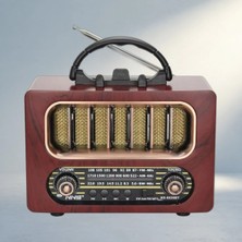 Hsc Bilişim Retro Ahşap Tasarımlı Bluetooth Radyo Taşınabilir Fm/am Modeli