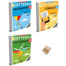 Arı Yayıncılık Arı 5. Sınıf Maarif Matematik Türkçe ve Fen Bilimleri Defterim 3lü Set + Telefon Standı