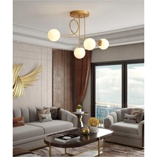 1001 Jade Özel Tasarım Modern Spor Gold Renk Glop Beyaz Camlı Salon - Mutfak - Yatak Odası 4 Lü Aviz