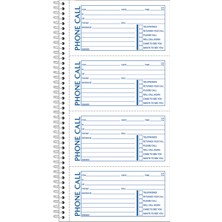 1001 Telefon Mesaj, Çabuk Ayırıcı, 1 Karbonlu, 14 x 27,9 Cm, 4 Set, 400 Sayfa Başına Kendinden Sets