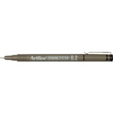 1001 Drawing System 0.2 Çizim Kalemi, 0.2 Mm, Siyah