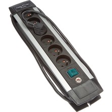 An4 Premium Alu-Line Grup Priz ile Şalter 1,8 M H05VV-F 3 G1,5, Gri, 1391001066