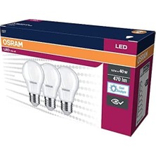 1001 LED Klasik Lamba Beyaz Işık 470 Lm E27 3'lü