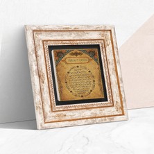 1001 Bereket Duası Taş Duvar Tablosu - Çerçeveli Taş Tablo - Dekoratif Duvar Sanatı - Modern Ev ve