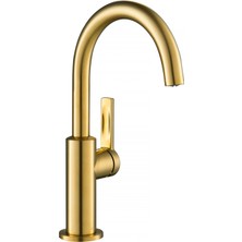 1001 KPF-2822BB Oletto Tek Saplı Mutfak Bar Bataryası, 30 Cm, Fırçalanmış Bronz