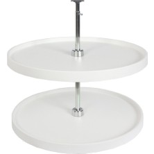 1001 31,5 20 20 Yuvarlak Polimer Lazy Susan Dolap Organizer, Beyaz, 31.5-Inch By 32-Inch By 32-Inch