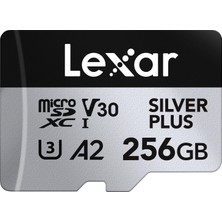 1001 Silver Plus Micro Sd Kart 256 Gb, 205 Mb/s'ye Kadar Okuma Hızı, 150 Mb/s Yazma Hızı, Sd Adaptör