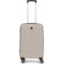 1001 Polipropilen Valiz V376 55 cm Kemik Gri