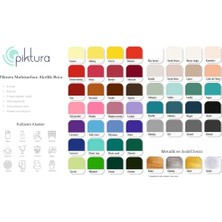 1001 Multi-Surface Hibrit Akrilik Boya, 120ML, Su Bazlı, Ahşap Cam Seramik Metal Kumaş Plastik Için (