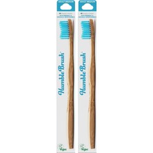 1001 Brush Yetişkin Bambu Medium Orta Diş Fırçası Mavi 1 Paket (2 Paketi)