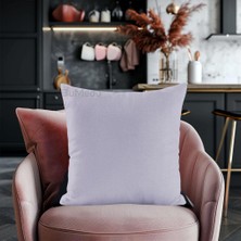1001 Soho Kumaş Dekoratif Kırlent Yastık Kılıfı - 42 x 42 cm (4, Açık Gri)