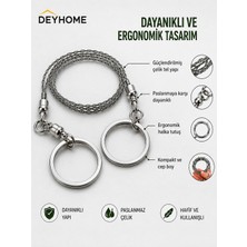 1001 Taşınabilir Tel Testere, Çelik, Katlanabilir, Kamp ve Survival Için Cep Boy Zincir Testere