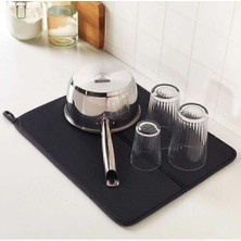 1001 Bulaşık Kurutma Matı Bezi Tezgah Üstü Bulaşık Suyu Emici 44X36CM Kurutucu Bulaşık Altlığ�