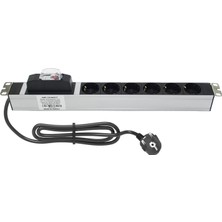1001 Amp Pdu 6'lı Sigortalı Rack Tipi Priz Grup