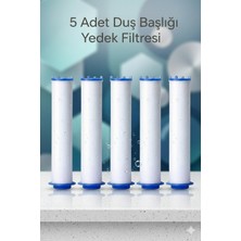 1001 5 Adet Duş Başlığı Filtresi – Kireç, Klor ve Pas Önleyici Yedek Filtre Seti