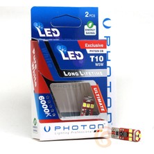 1001 PH7029 12V T10 Dipsiz Ampul 9 Led'li 2’li Set - Beyaz Işık