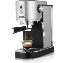 1001 SCM-2987 Espresso Kahve Makinesi, Yüksek Basınçlı, Buharlı, 1l Su Haznesi, Gümüş
