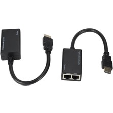 1001 5747 HDMI RJ45 CAT5E 6 Extender Uzatıcı Uzatma Aparatı Adaptör 1080P Cat 5e Veya Cat 6 Kablosu �