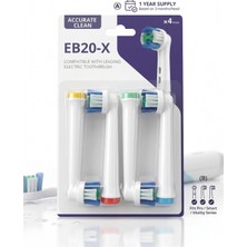 1001 EB20-X Elektrikli Diş Fırçası Yedek Başlığı, Oral-B ile Uyumlu, Precision Clean Derin Temizl