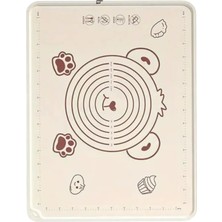 1001 Büyük Boy Silikon Hamur Açma Matı, Krem Rengi, 50X70 Cm, Yapışmaz ve Kaymaz Yüzey - 550 Gram