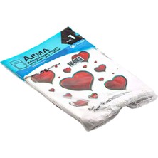 1001 Arma Baskılı Mini Blok Poşet Torba - No : 1-22X35 Cm. - Beyaz - 100 Adetlik 1 Paket
