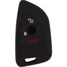 1001 Autohan Keys Bmw F15 G20 F48 F39 X5 X6 Uyumlu Üçgen Tasarım Silikon Anahtar Koruma Kılıfı, Siy