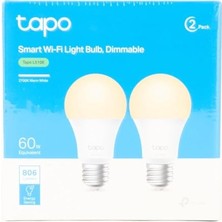 1001 L510E 2-Pack , Ayarlanabilir Akıllı Wi-Fi Ampulü, 806 Lümen, E27 Duy, 8,3W, Enerji Tasarrufu, Am