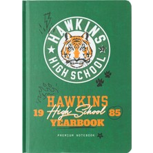 1001 Bullet Journal Not Defteri, A5, Stranger Things High School Sert Kapaklı, Not Defteri, A5 Günlük