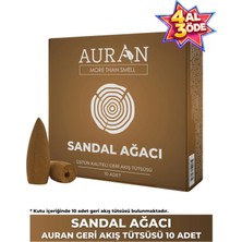 1001 Sandal Ağacı Kokulu Geri Akış Tütsüsü Konik Tütsü Sandal Wood Backflow Incense Cones 10 Ade