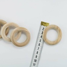 1001 Benim Marifetlerim - Naturel Ahşap Halka 5 cm 5 Adet