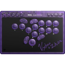 1001 All Button Arcade Stick Transparent Purple Signature Edition Bluetooth Kablosuz Nintendo Switch Içi