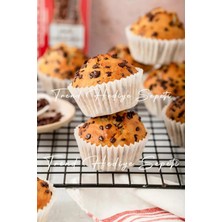 1001 Takribi 100 Adet Orta Boy Beyaz Muffin Kek Kalıbı 40X30 Mm, Cupcake Kağıdı, Brownie Kalıbı