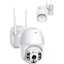 1001 Cmr-12 Beyaz 360° Görüş Hareketli Wi-Fi Akıllı Ip Güvenlik Kamerası Dış Mekan Kamerası