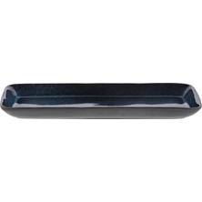 1001 Bıtz Gastro Servis Tabağı Dikdörtgen Siyah/koyu Mavi 38 x 14 x 2 cm