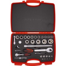 1001 Izeltaş 1/4"-1/2" Lokma Ahahtar Takımı 35 Prç
