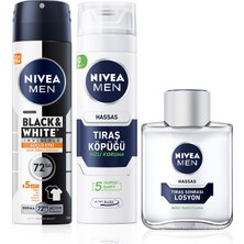 1001 Men Erkek Bakım Seti, Hassas Tıraş Köpüğü 200 Ml,tıraş Sonrası Losyon 100 ml ve Sprey Deod