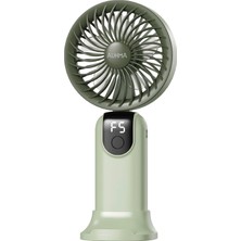 1001 Auhma AUFN19 5 Kademeli Güçlü El Fanı Mini Fan – Şarjlı Taşınabilir Mini Vantilatör, Diji