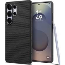 1001 Galaxy S25 Ultra ile Uyumlu Kılıf Liquid Air Kaymaz Dokulu Yüzey Siyah Kapak - ACS08953 (Spigen T