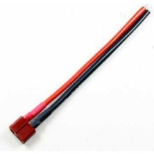 1001 14AWG - T Plug - Deans Dişi - 10 cm Silikon Kablo