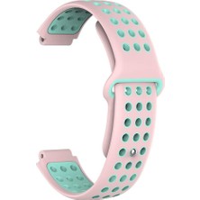 1001 Garmin Approach S20 S5 S6 Uyumlu Delikli Silikon Kordon - Pembe - Yeşil
