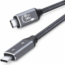 1001 1.8 Metre Thunderbolt 5 Usb-C Data Kablosu, 120GBPS Veri Aktarımı, Pd 3.1 240W Hızlı Şarj, 16K