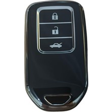 1001 Autohan Keys Honda Civic Fc5, Crv, Hrv Için Anahtarsız Çalıştırma Nano Anahtar Kılıfı, Siya